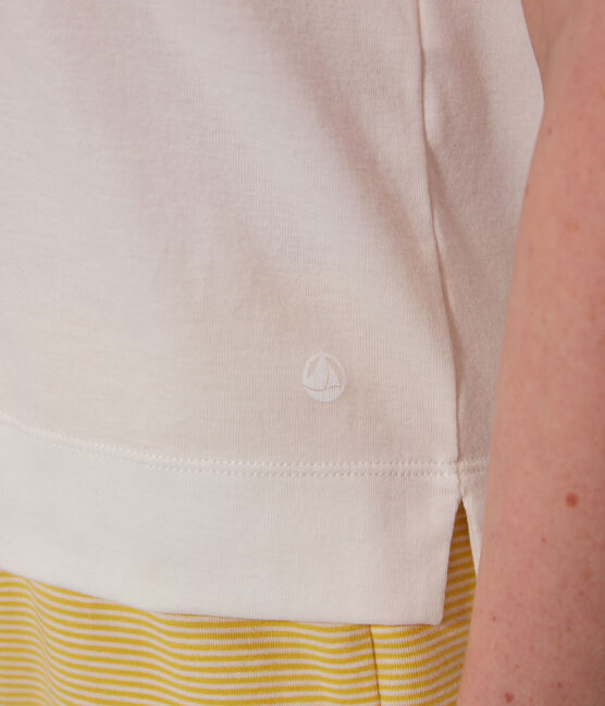 Pyjacourt Petit Bateau X Snoopy femme en coton blanc MARSHMALLOW/blanc MULTICO