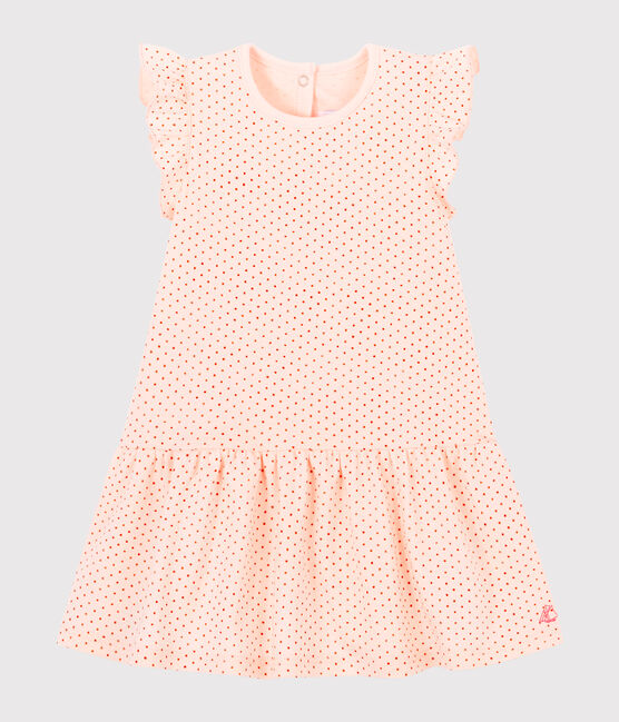 Robe sans manches bébé fille en maille rose FLEUR/rose COPPER