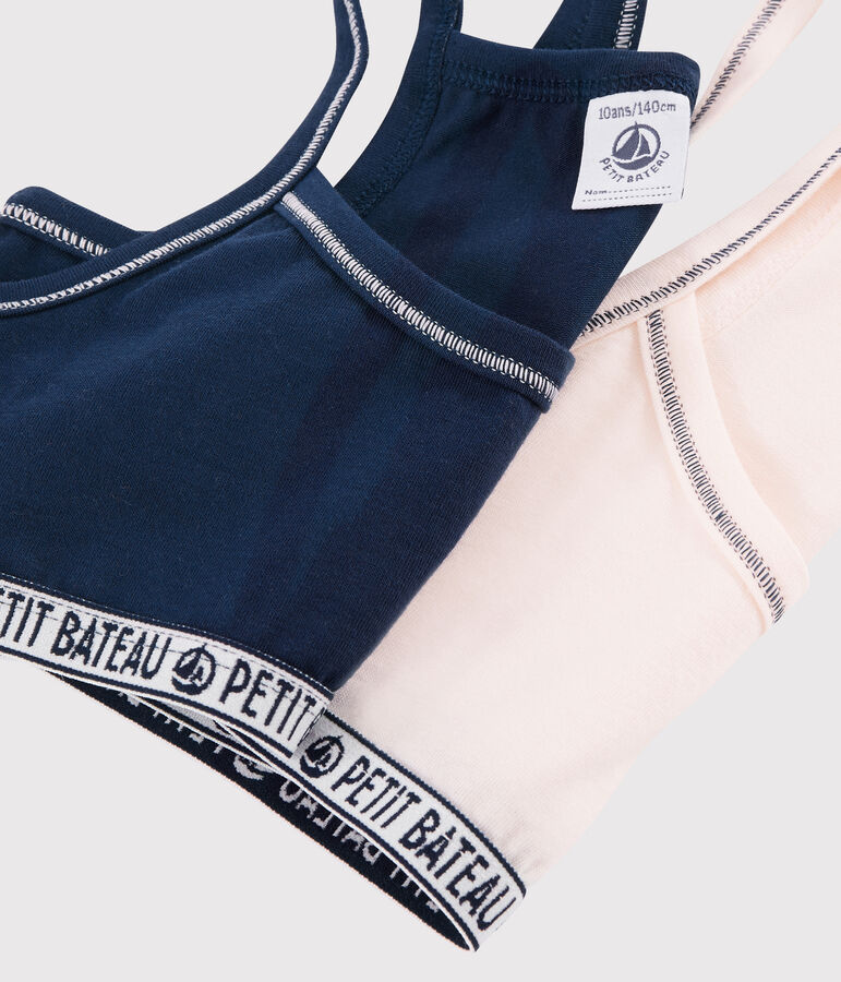 Lot de 2 brassi&egrave;res de sport petite fille multicouleur