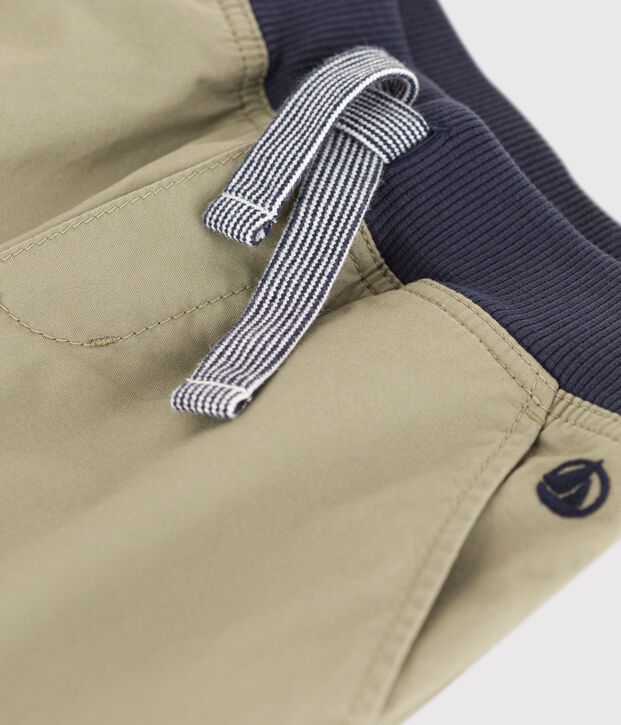 Bermuda en serge de coton enfant gar&ccedil;on vert