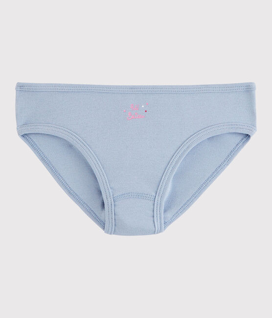 Culotte petite fille en coton bleu VANAIS