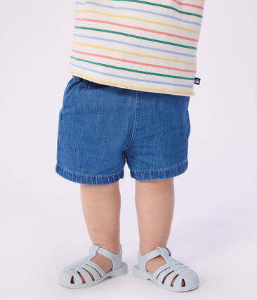 Short bébé en denim léger
