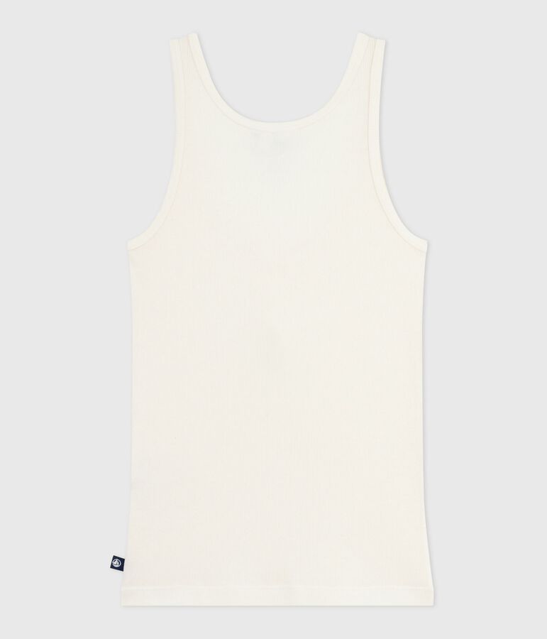 D&eacute;bardeur femme en laine et coton leger &eacute;cru MILK