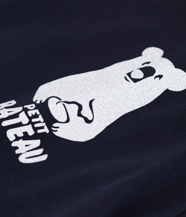 Sweatshirt en molleton b&eacute;b&eacute; bleu marine