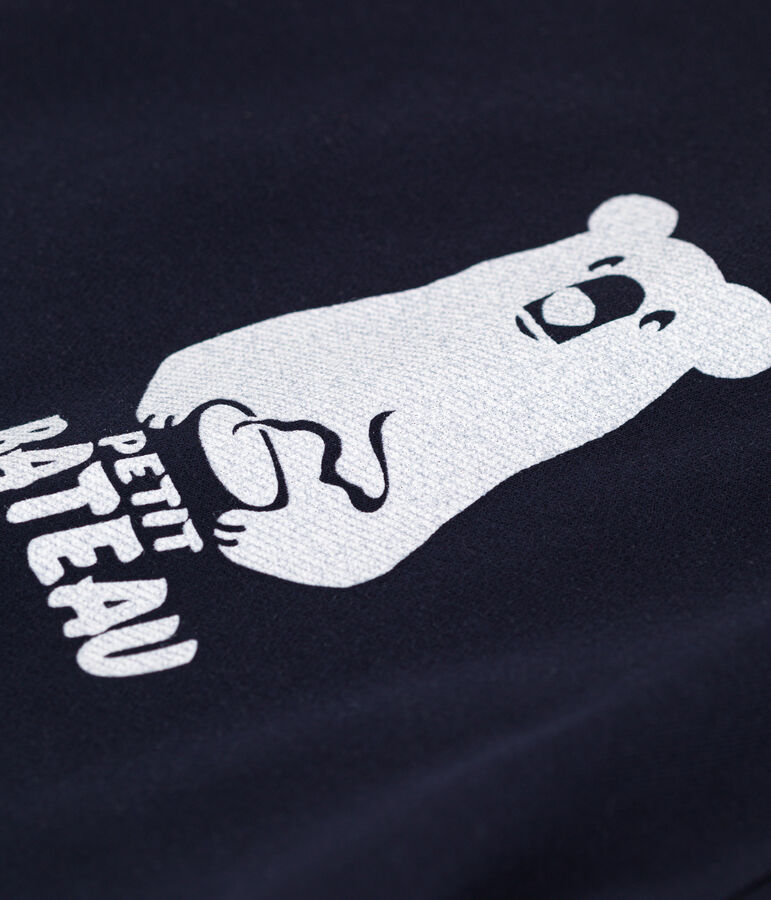 Sweatshirt en molleton b&eacute;b&eacute; bleu SMOKING