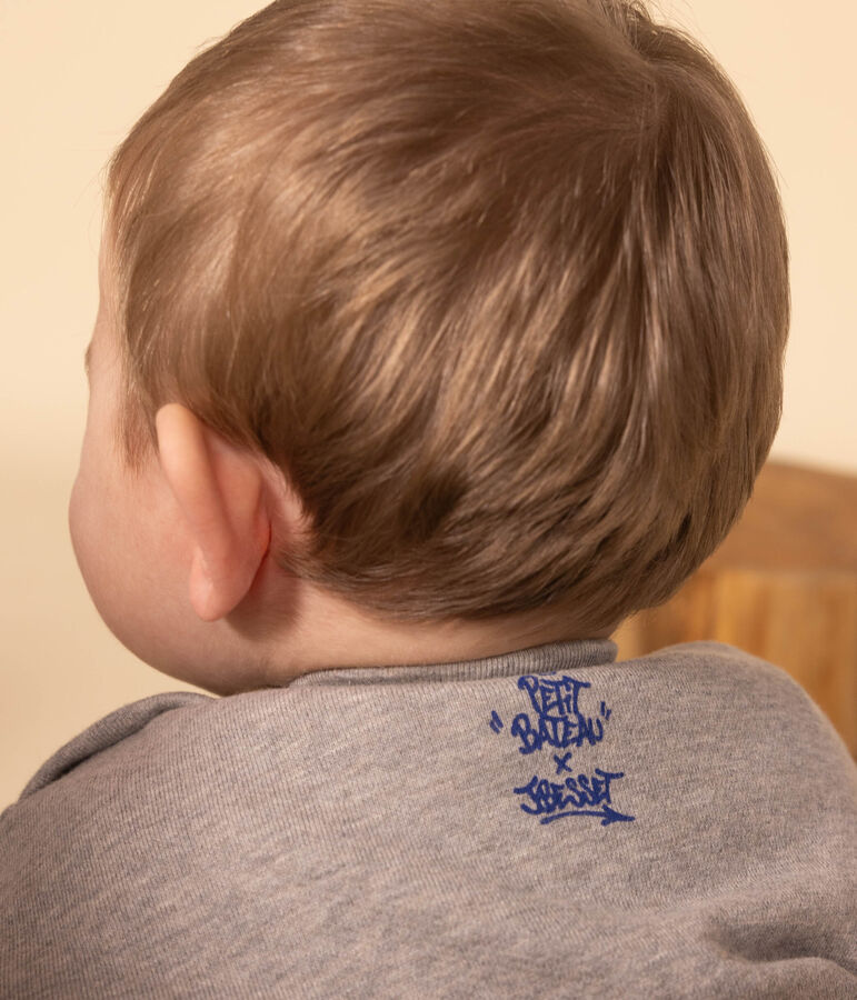 Sweatshirt en molleton b&eacute;b&eacute; gris