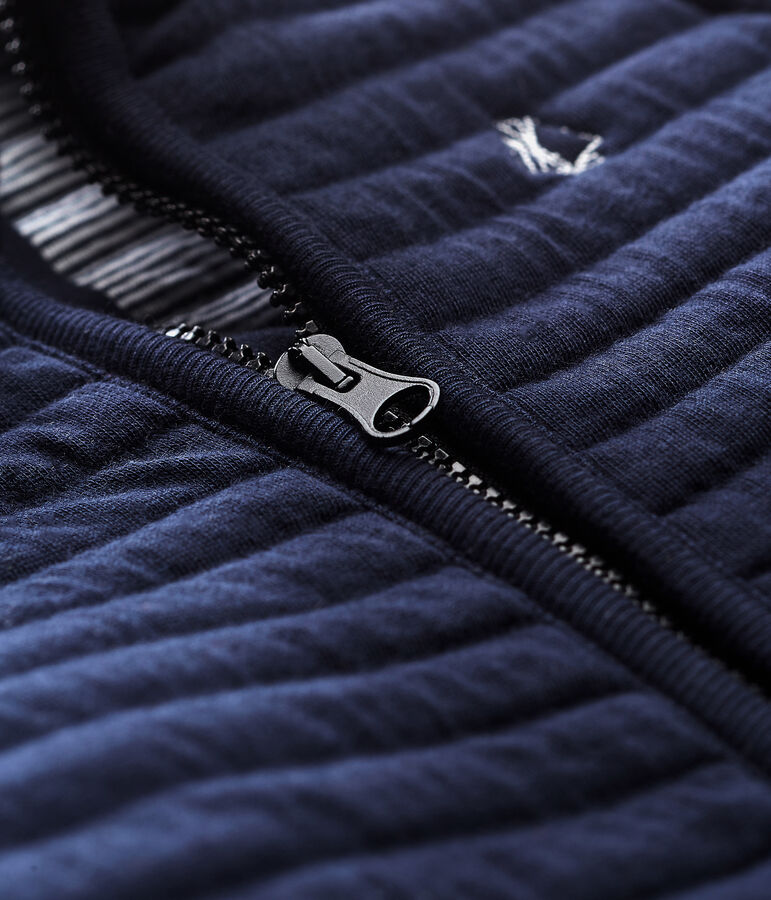 blouson sans manches en tubique matelass&eacute; b&eacute;b&eacute; gar&ccedil;on bleu