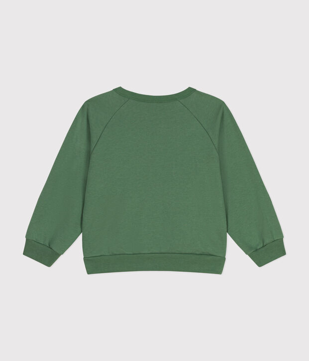 Sweatshirt en molleton enfant gar&ccedil;on vert