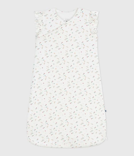 Gigoteuse bébé en velours imprimé fleuri TOG 3 blanc MARSHMALLOW/blanc MULTICO