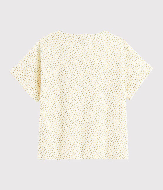 Tee-shirt imprimé enfant fille blanc MARSHMALLOW/jaune BOUDOR