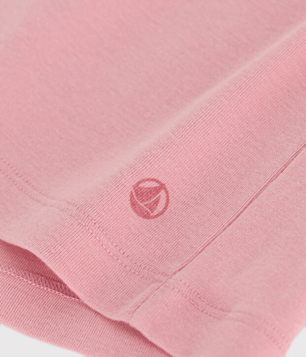 Teeshirt enfant en coton manches courtes uni rose
