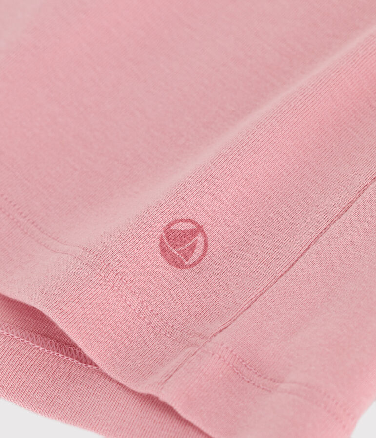 Teeshirt enfant en coton manches courtes uni rose CHARME