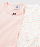 Lot de 2 tee-shirts manches courtes pois multico petite fille en coton biologique variante 1
