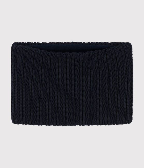 Snood en tricot doublé en polaire enfant bleu SMOKING