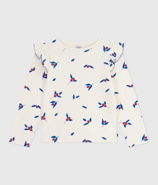 Tee-shirt enfant manches longues en coton imprimé MILK/ MULTICO