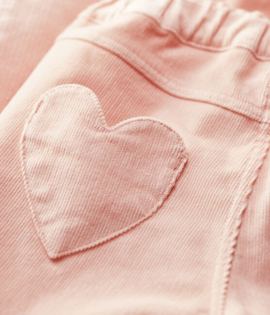 Pantalon slim en velours enfant fille rose MINOIS