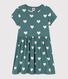 Robe manches courtes en coton bio enfant fille