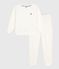 Pyjama femme en coton éponge uni écru MILK