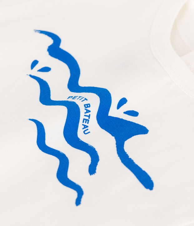 T-shirt b&eacute;b&eacute; en coton &agrave; manches courtes uni bleu/bleu