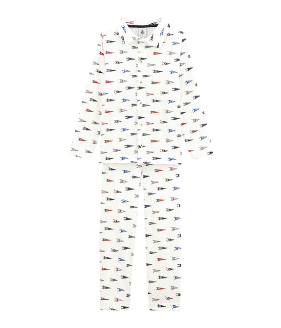 Pyjama petit garçon blanc MARSHMALLOW/blanc MULTICO