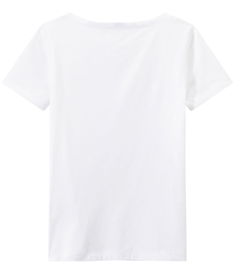 T-shirt femme AMIRAL en jersey fin blanc