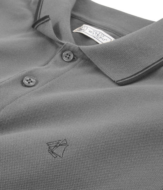 Polo manches courtes 100% coton jersey piqué. gris SUBWAY CHINE