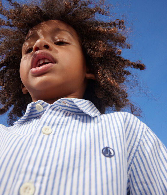Chemise à rayures enfant garçon GAULOISE/ MARSHMALLOW