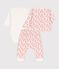 Ensemble 3 pièces bébé imprimé Hawaï en coton bio blanc MARSHMALLOW/ PAPAYE
