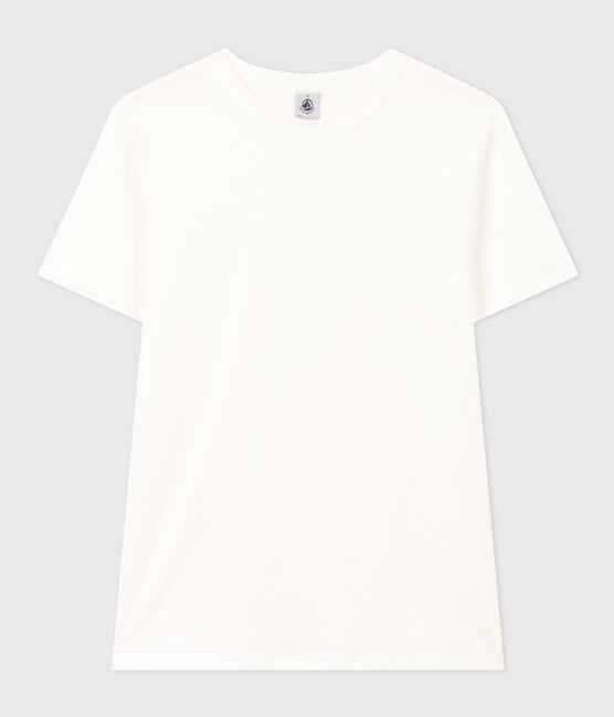 Tee-shirt l'Iconique manches courtes en côte unie femme blanc ECUME