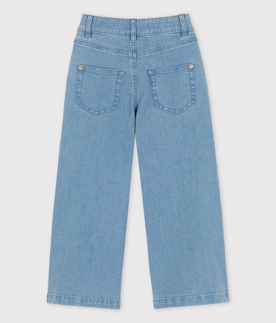 Pantalon flare en denim clair enfant fille bleu DENIM BLEU