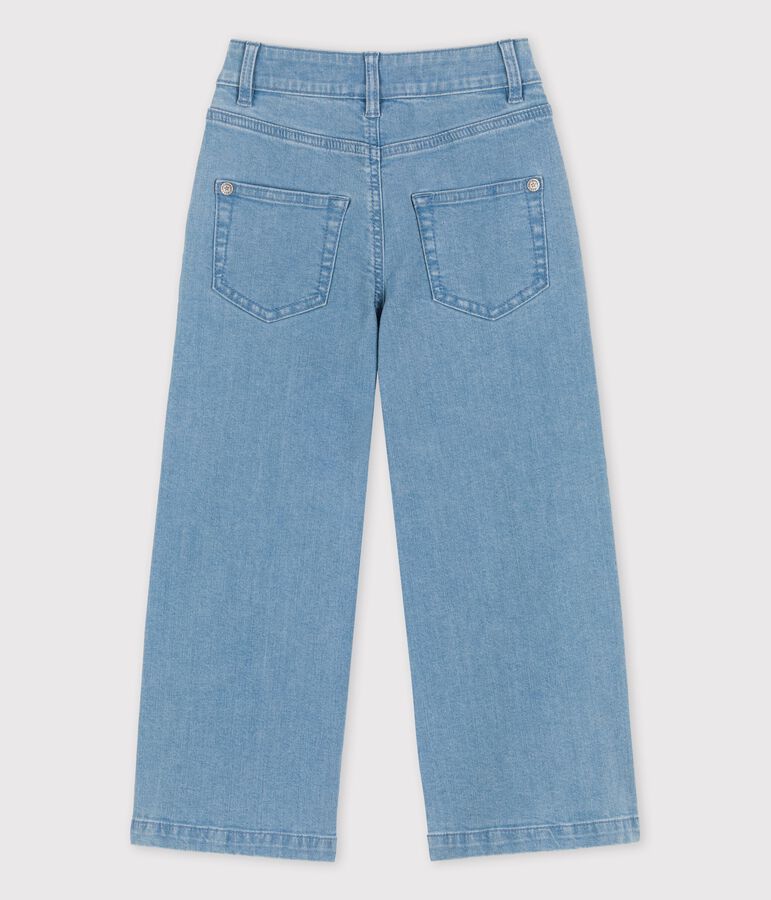 Pantalon flare en denim clair enfant fille bleu