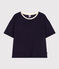 Tee-shirt le Boxy en coton éponge femme bleu SMOKING