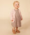 Cardigan en tricot de coton ajouré bébé rose SALINE