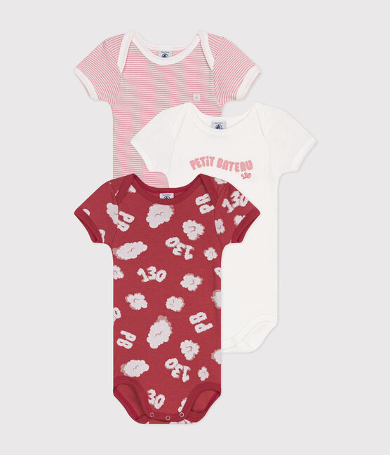 Lot de 3 bodies bébé manches courtes en coton variante 1