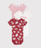 Lot de 3 bodies bébé manches courtes en coton variante 1