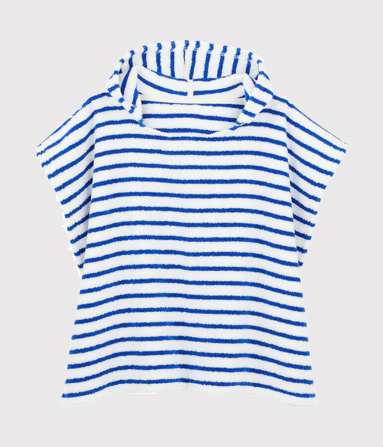 Poncho de plage &agrave; capuche b&eacute;b&eacute; mixte bleu SURF