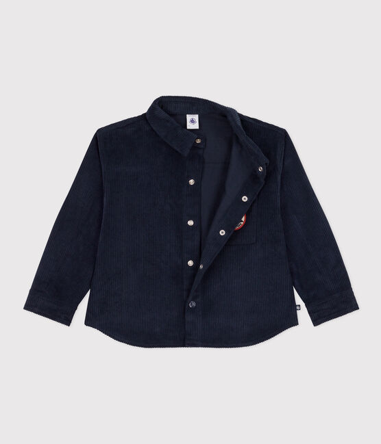 Surchemise en velours grosse côtes enfant garçon bleu SMOKING