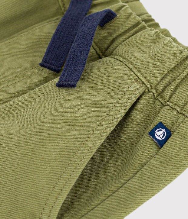 Pantalon enfant en denim vert