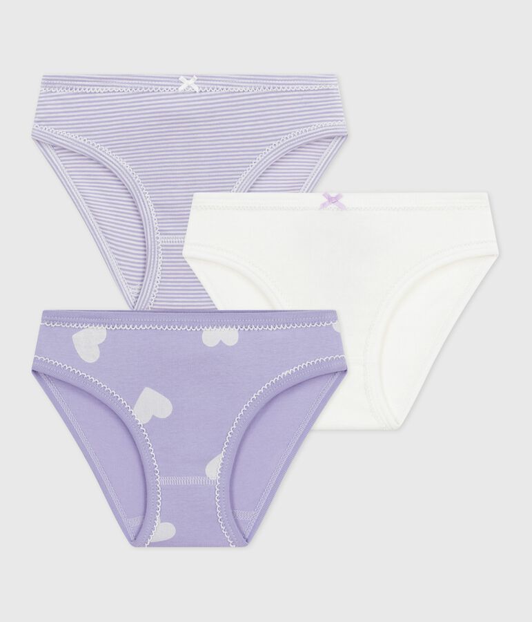 Lot de culottes enfant en coton imprim&eacute; c&oelig;urs variante 1