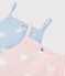 Lot de 2 chemises à bretelles cœur petite fille en coton biologique variante 1