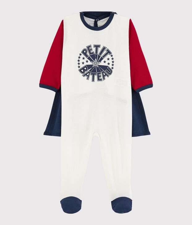 Dors-bien d&eacute;guisement super-b&eacute;b&eacute; en coton rouge/blanc