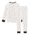 Pyjama petit garçon en velours blanc MARSHMALLOW/blanc MULTICO
