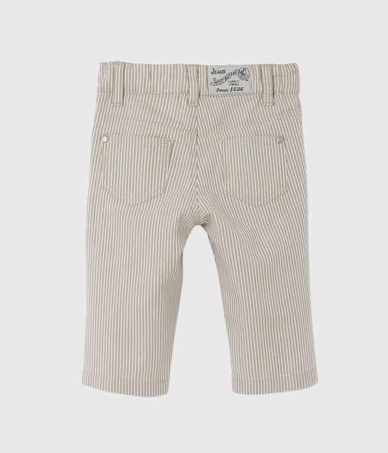 Pantalon bébé garçon rayé gris MINERAI/blanc LAIT