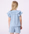 Short enfant en coton uni bleu BLEU CLAIR