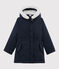 Parka en coton enduit enfant fille bleu SMOKING