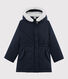 Parka en coton enduit enfant fille