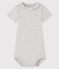 Body bébé fille à collerette gris BELUGA CHINE
