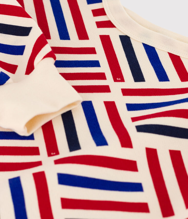 Sweatshirt imprim&eacute; en molleton enfant fille / gar&ccedil;on blanc AVALANCHE/ MULTICO