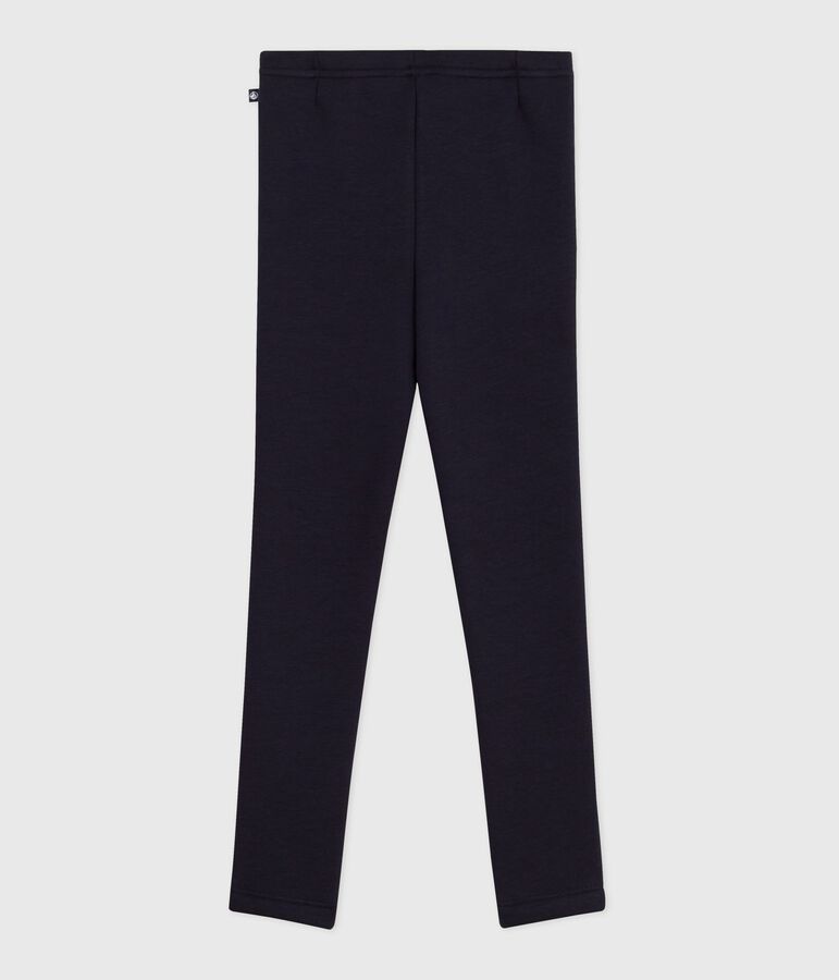 Pantalon esprit legging enfant en molleton bleu SMOKING