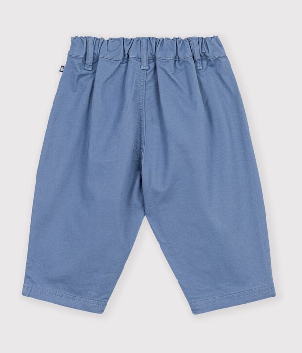 Pantalon b&eacute;b&eacute; en serge uni bleu